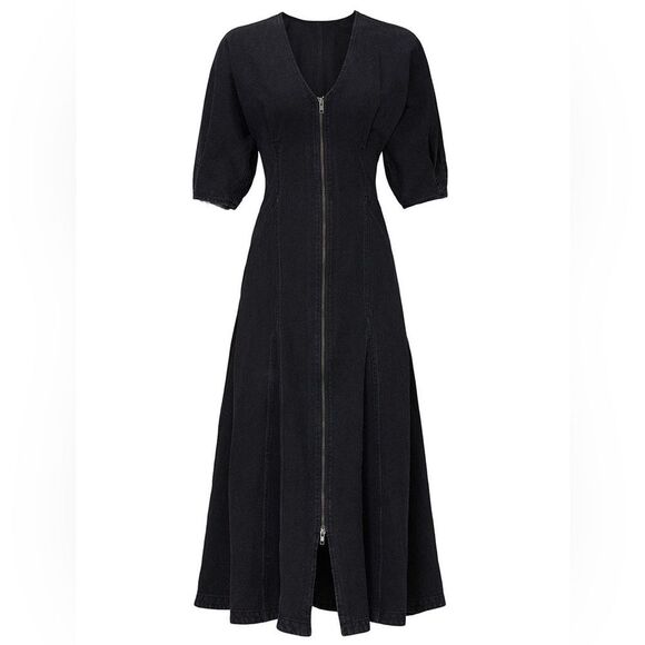Mara Hoffman Black Denim Sophie Dress 6 - Picture 3 of 10
